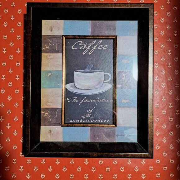 Coffee-foundation of consciousness framed print ~ 10" x 12" - Picture 1 of 1